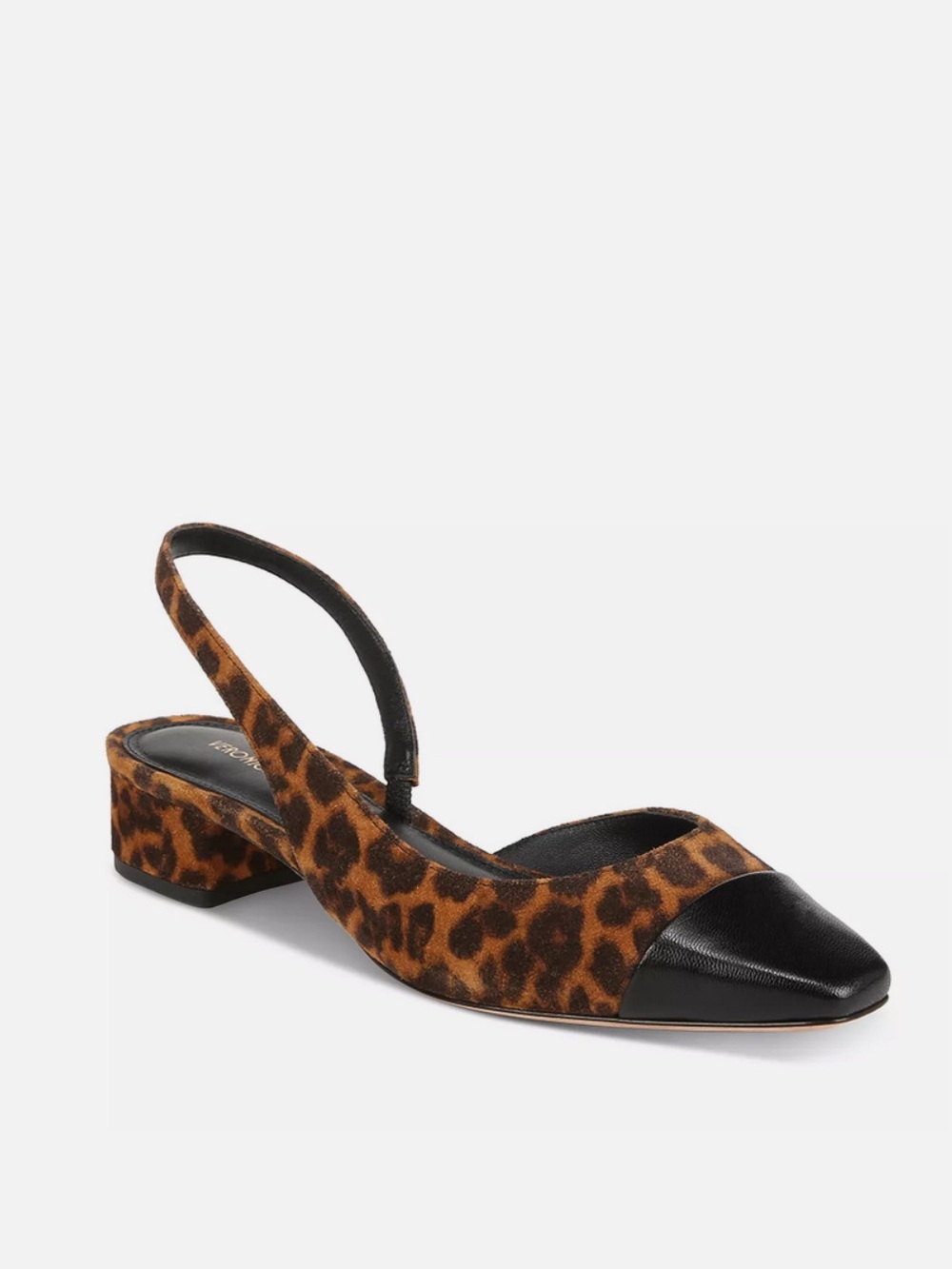 Veronica Beard Cecile Cap Toe Leopard Slingback